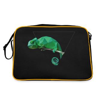 Chameleon Chameleons T-Shirt Cadeau Reptiles - Sac Retro - noir/or - Dos