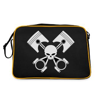 bikers engine - Sac Retro - noir/or - Dos
