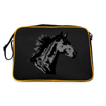 Beautiful Horse Head - Sac Retro - noir/or - Dos