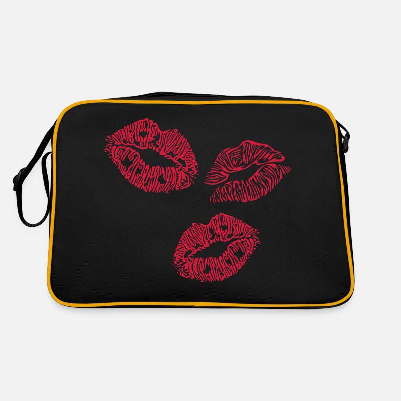 Lippen Retro Tasche