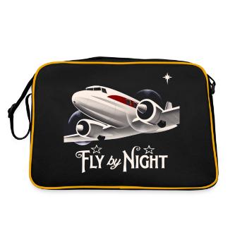 avion style vintage - Sac Retro - noir/or - Dos