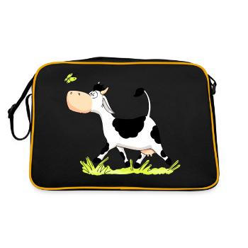 Cow chasing Butterfly - Sac Retro - noir/or - Dos