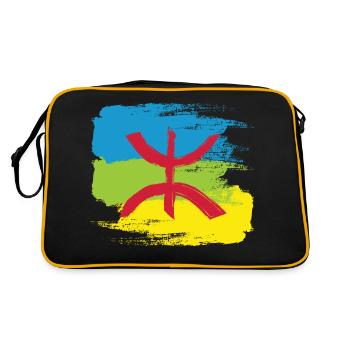 Drapeau Amazigh (Variante artistique) - Sac Retro - noir/or - Dos