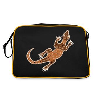 Monitor lizard - Retro Bag - black/gold - Back