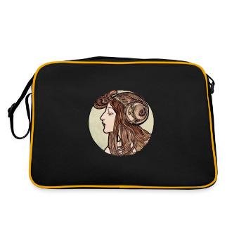 Vitrail Alphonse Maria Mucha # 3 - Sac Retro - noir/or - Dos