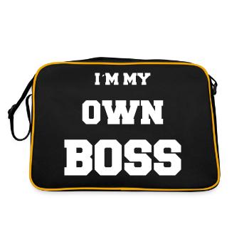 I m my own boss - Retro Tasche - Schwarz/Gold - Hinten