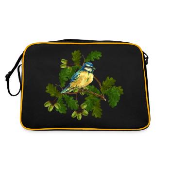 Tit bird - Retro Bag - black/gold - Back