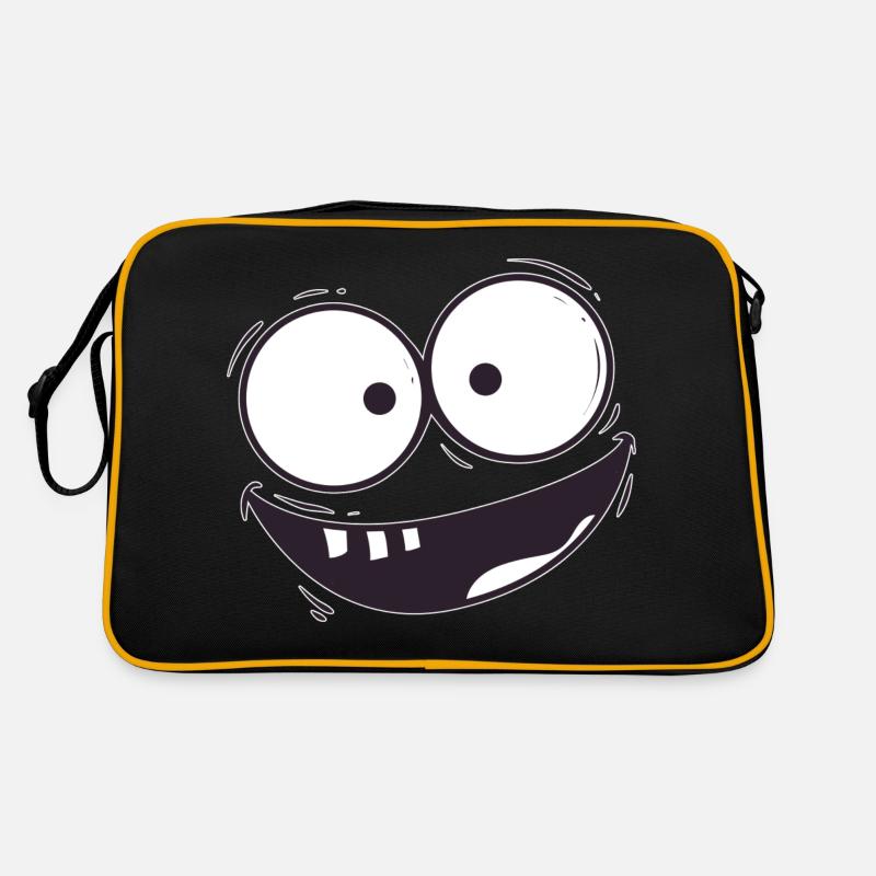 Der Grinse Mann - Retro Tasche - Schwarz/Gold