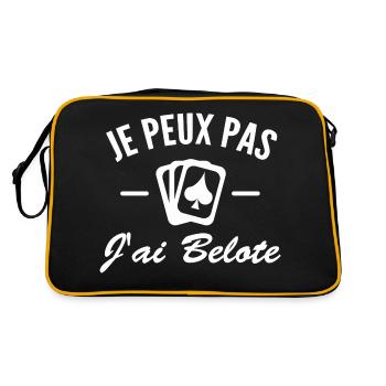 je peux pas j'ai belote - Sac Retro - noir/or - Dos