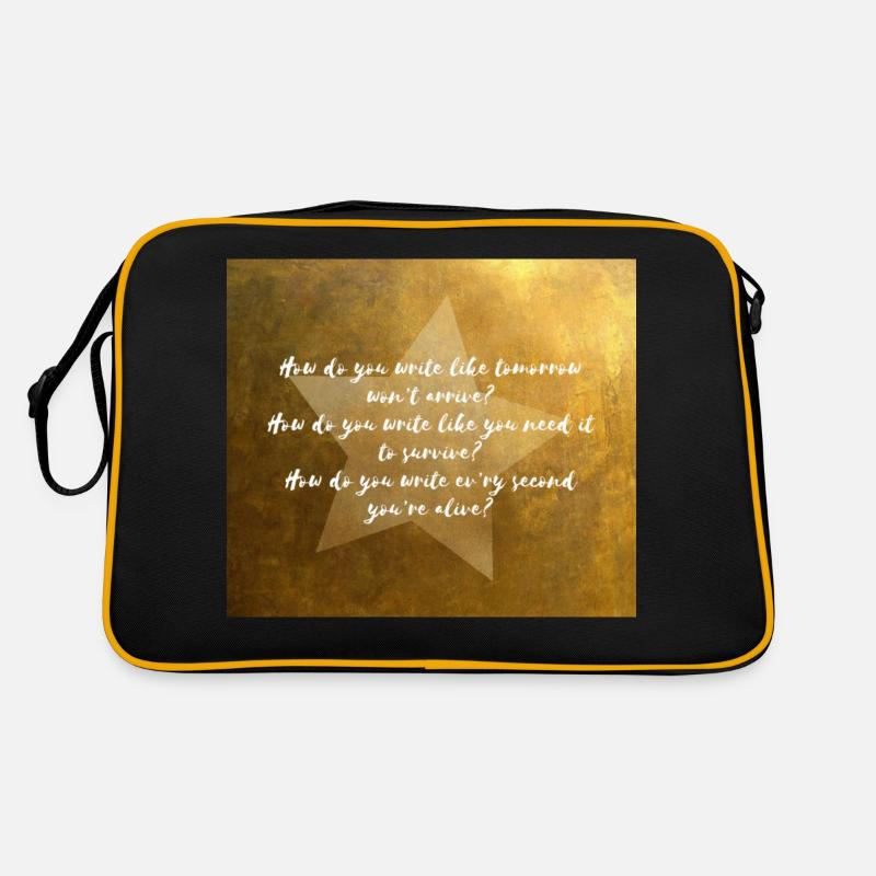 Comment écrivez-vous comme demain n’arrivera pas? - Sac Retro - noir/or