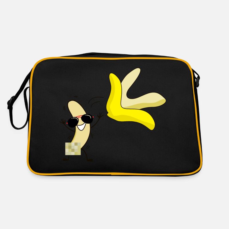 Banana Striptease - Banana naked funny striptease Retro Tasche