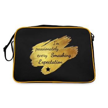 I'm passionately mashing every expectation - Retro Bag - black/gold - Back