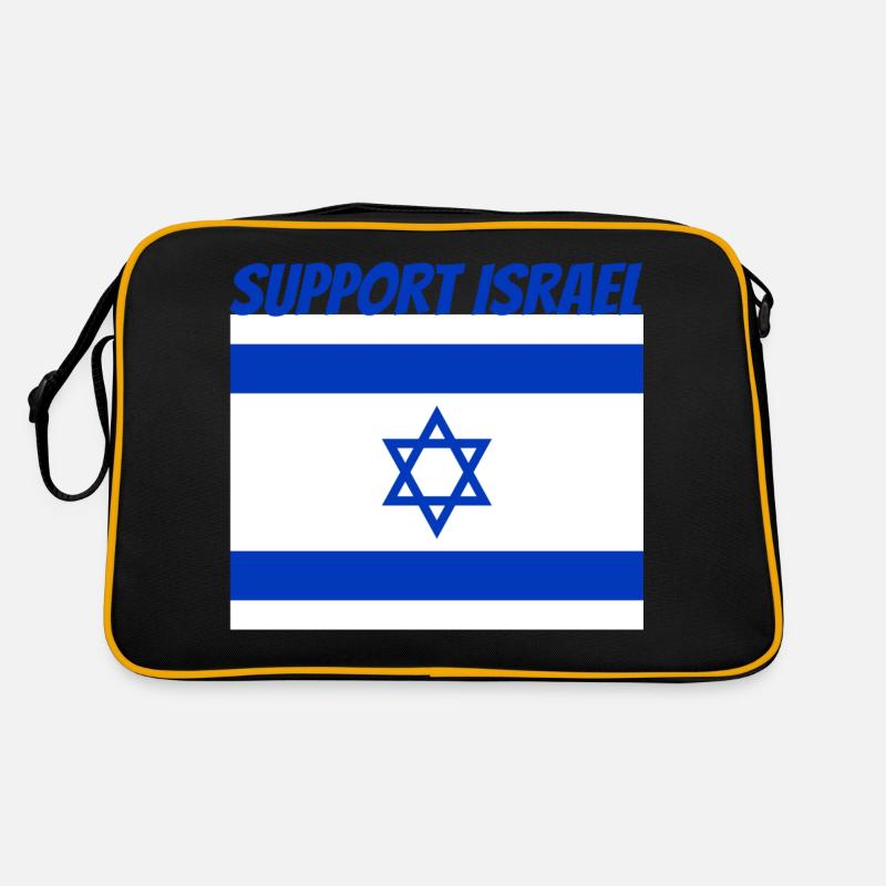 Support Israel - Retro Tasche - Schwarz/Gold