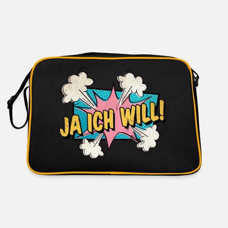 Ja ich will! Love Comic Style verliebt Geschenk Retro Tasche