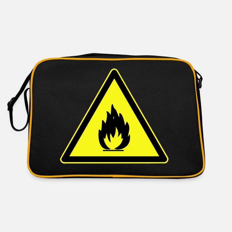 Flammable Danger Warning, Flammable Danger Retro Bag