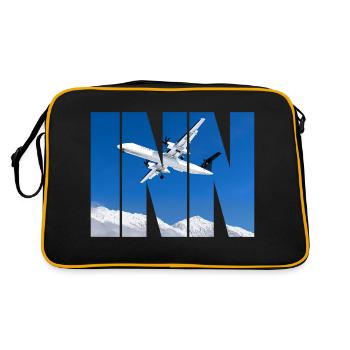 Innsbruck Airport - Retro Tasche - Schwarz/Gold - Hinten