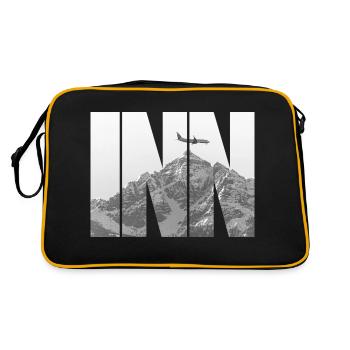 INN Airport - Retro Tasche - Schwarz/Gold - Hinten