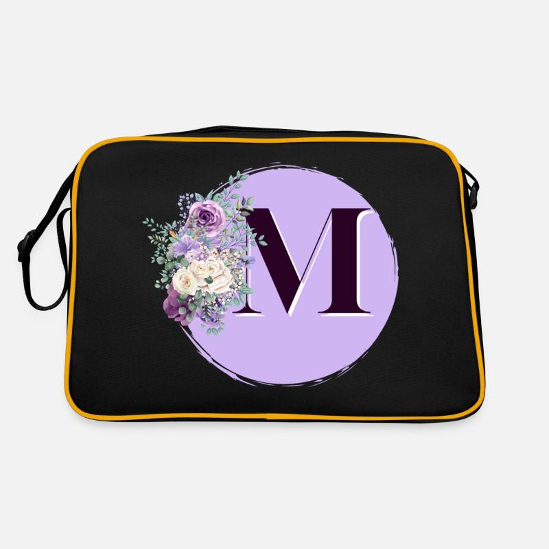 Brief M Blumenkranz Retro Tasche