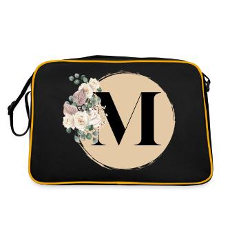 letter M - Retro Bag - black/gold - Back