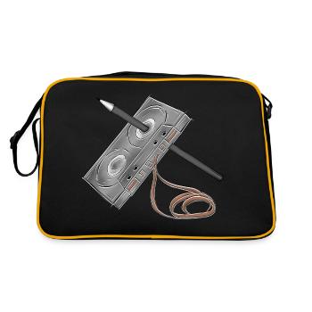 Cassette - Sac Retro - noir/or - Dos