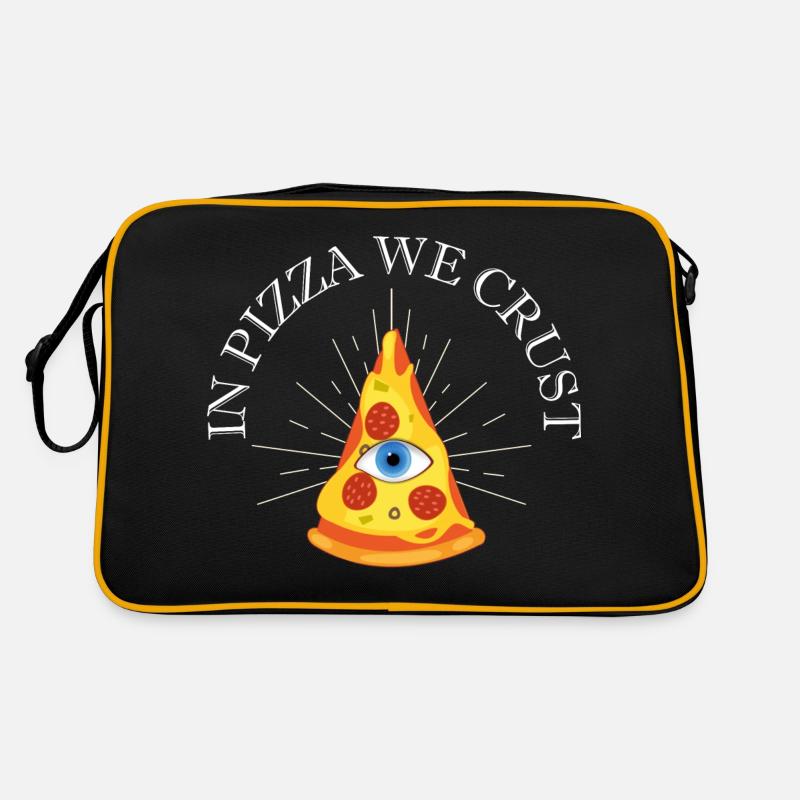 In Pizza We Crust All Seeing Eye Funny Pizza Retro Bag