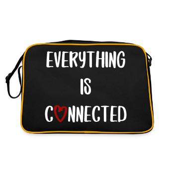 tout est relation de connexion d’amour connecté - Sac Retro - noir/or - Dos