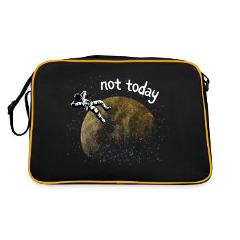 ASTRONAUT NICHT HEUTE - Retro Tasche - Schwarz/Gold - Hinten