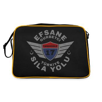 Çanakkale - Retro Tasche - Schwarz/Gold - Hinten
