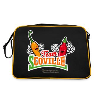 Chili Fan Design Chili Pepper Sauce Team Scoville - Retro Bag - black/gold - Back