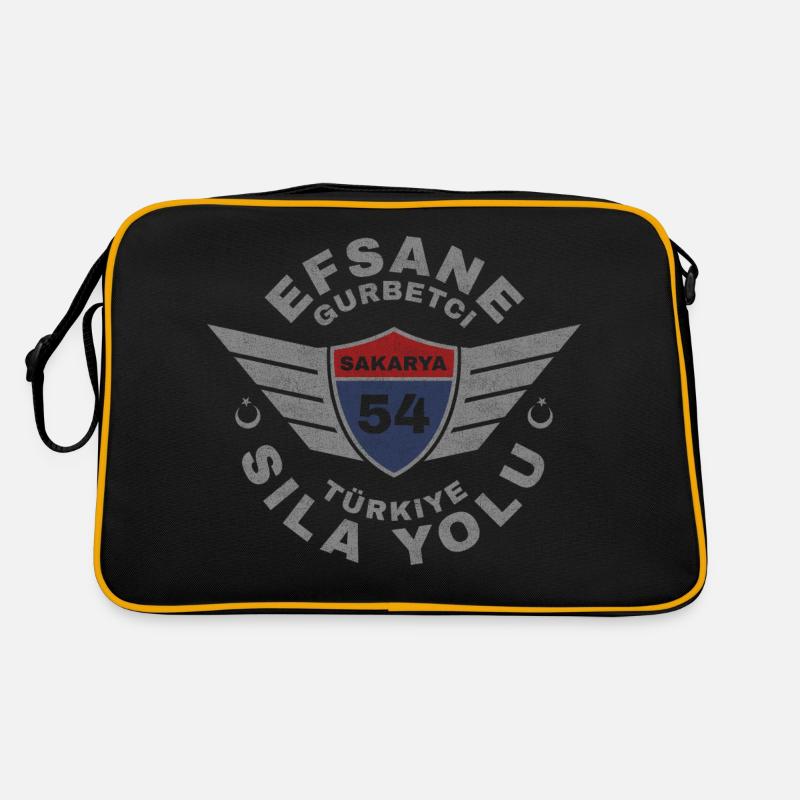 Sakarya - Retro Tasche - Schwarz/Gold