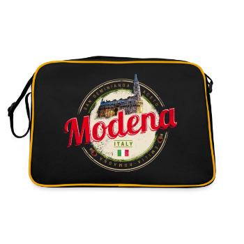 Modena Emilia-Romagna Balsamic Design Italy - Retro Bag - black/gold - Back