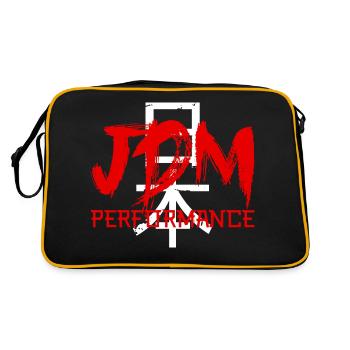 JDM Performance Tuning - Retro Tasche - Schwarz/Gold - Hinten