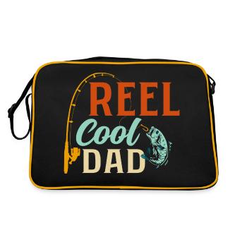 Reel Cool Dad Fisherman Angler - Retro Bag - black/gold - Back