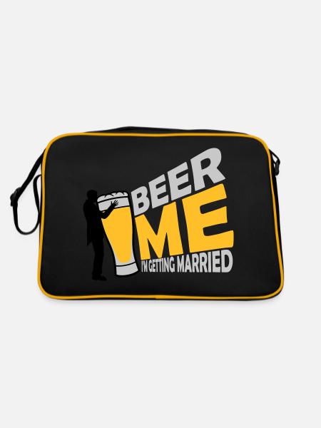 Beer Me Getting Married - Retro Bag - black/gold - Back