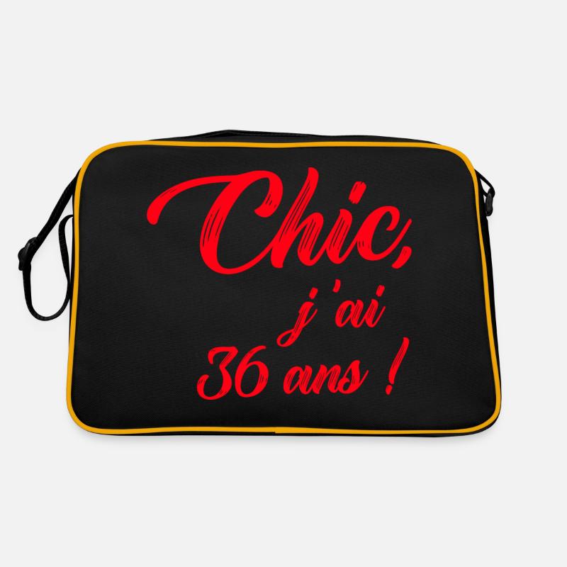 anniversaire chic j'ai 36 ans ! rouge Sac Retro