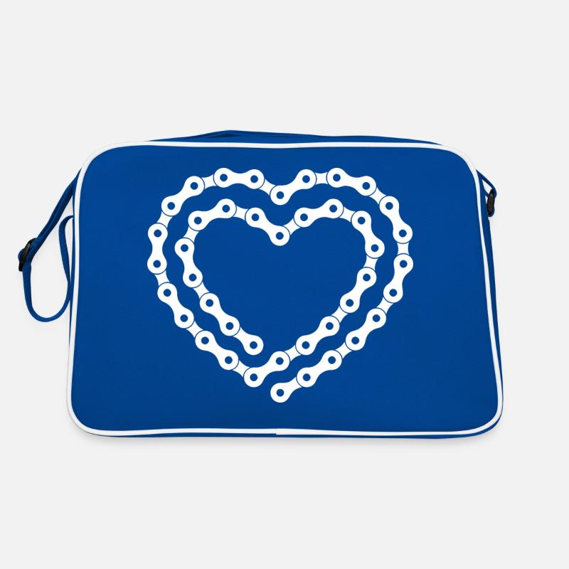 bicycle chain heart Design for a bicycle fan Retro Bag