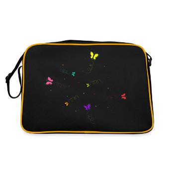 Butterflies - Retro Bag - black/gold - Back