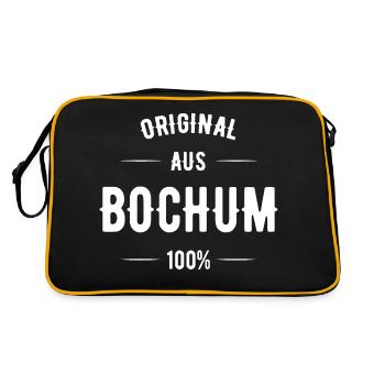 Bochum - Retro Tasche - Schwarz/Gold - Hinten