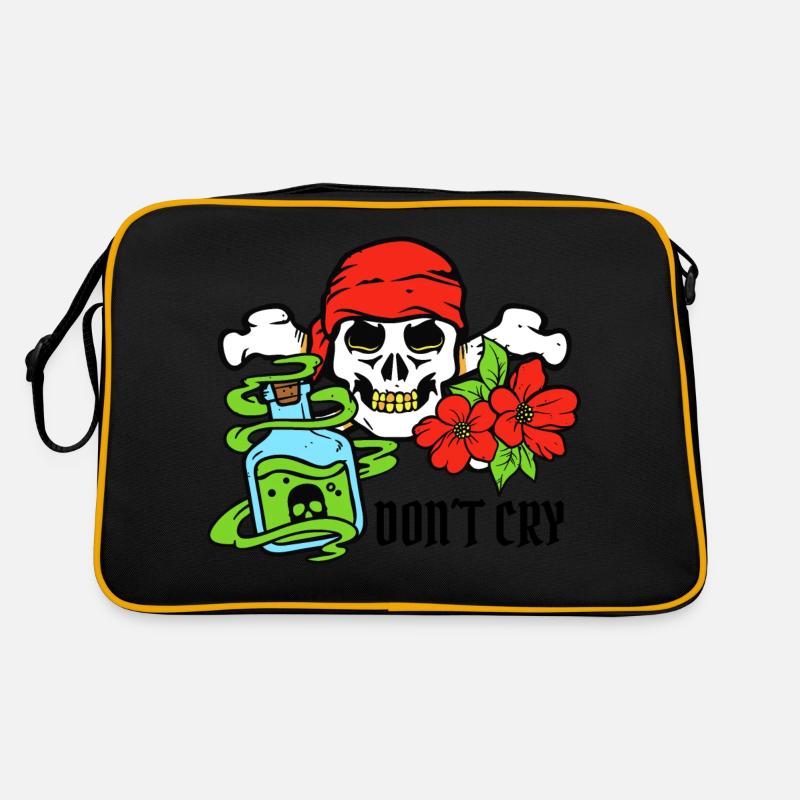 Don´t cry - Retro Tasche - Schwarz/Gold