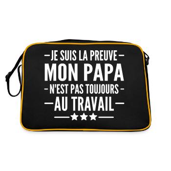 expression bébé / humour bébé - Sac Retro - noir/or - Dos