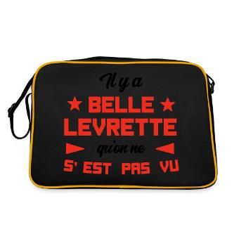 Il y a belle levrette qu'on ne s'est pas vu cadeau - Sac Retro - noir/or - Dos
