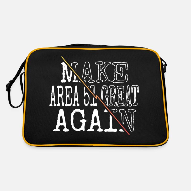 alien abduction alien spaceship alien Retro Tasche