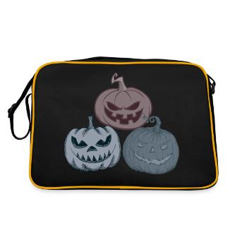 Jack o lantern visages de citrouille pour Halloween 2022 - Sac Retro - noir/or - Dos