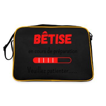 Bêtise en cours de préparation veuillez patienter - Sac Retro - noir/or - Dos