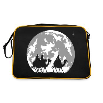 pleine lune et les rois mages - noël - Sac Retro - noir/or - Dos