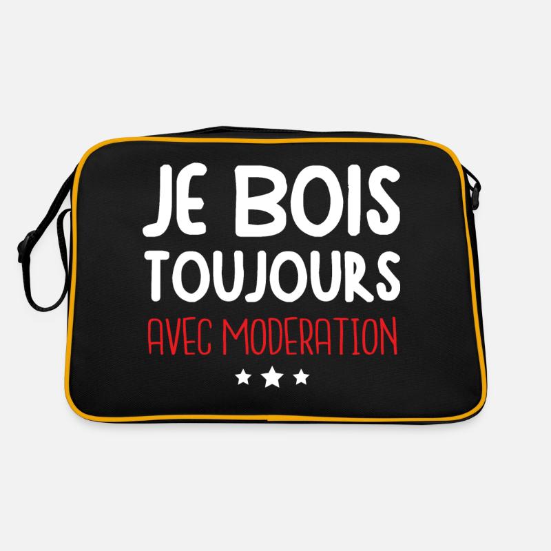 Je Bois Toujours Avec Modération Sac Retro
