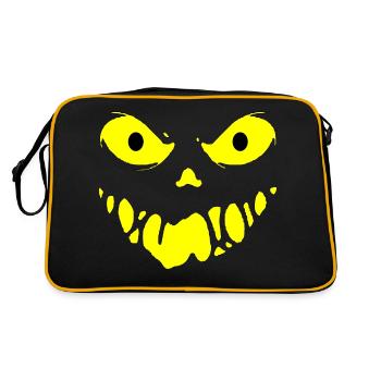 Evil face - Retro Bag - black/gold - Back