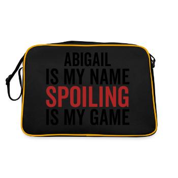 Abigail ist mein Name Verderben ist mein Spiel - Retro Tasche - Schwarz/Gold - Hinten