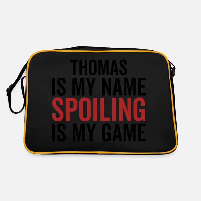 Thomas est mon nom Spoiling est mon jeu Sac Retro