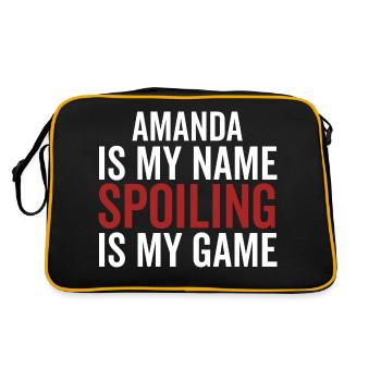 Amanda is My Name Spoiling is My Game - Retro Bag - black/gold - Back